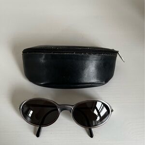 CARTIER Sunglasses Oval Silver Frame 53-18 Authentic 2763503